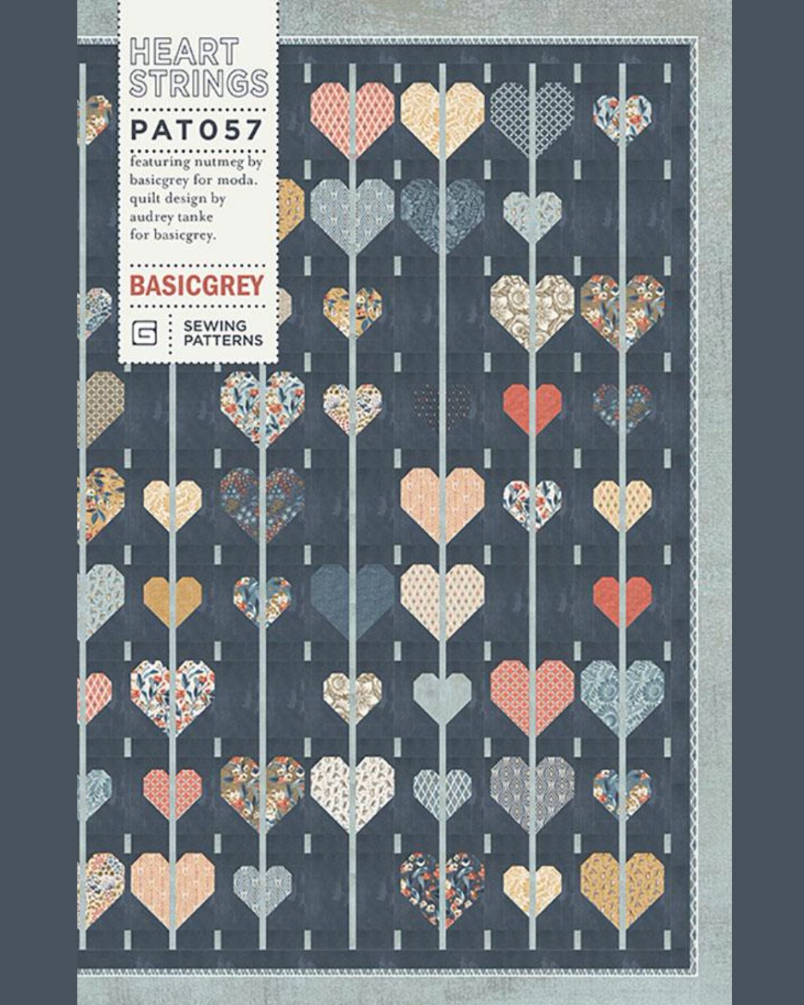 Heart Strings Quilt Pattern, by Basic Grey, PAT057, Layer Cake or 10" Stacker Friendly Pattern - Good Vibes Quilt Shop