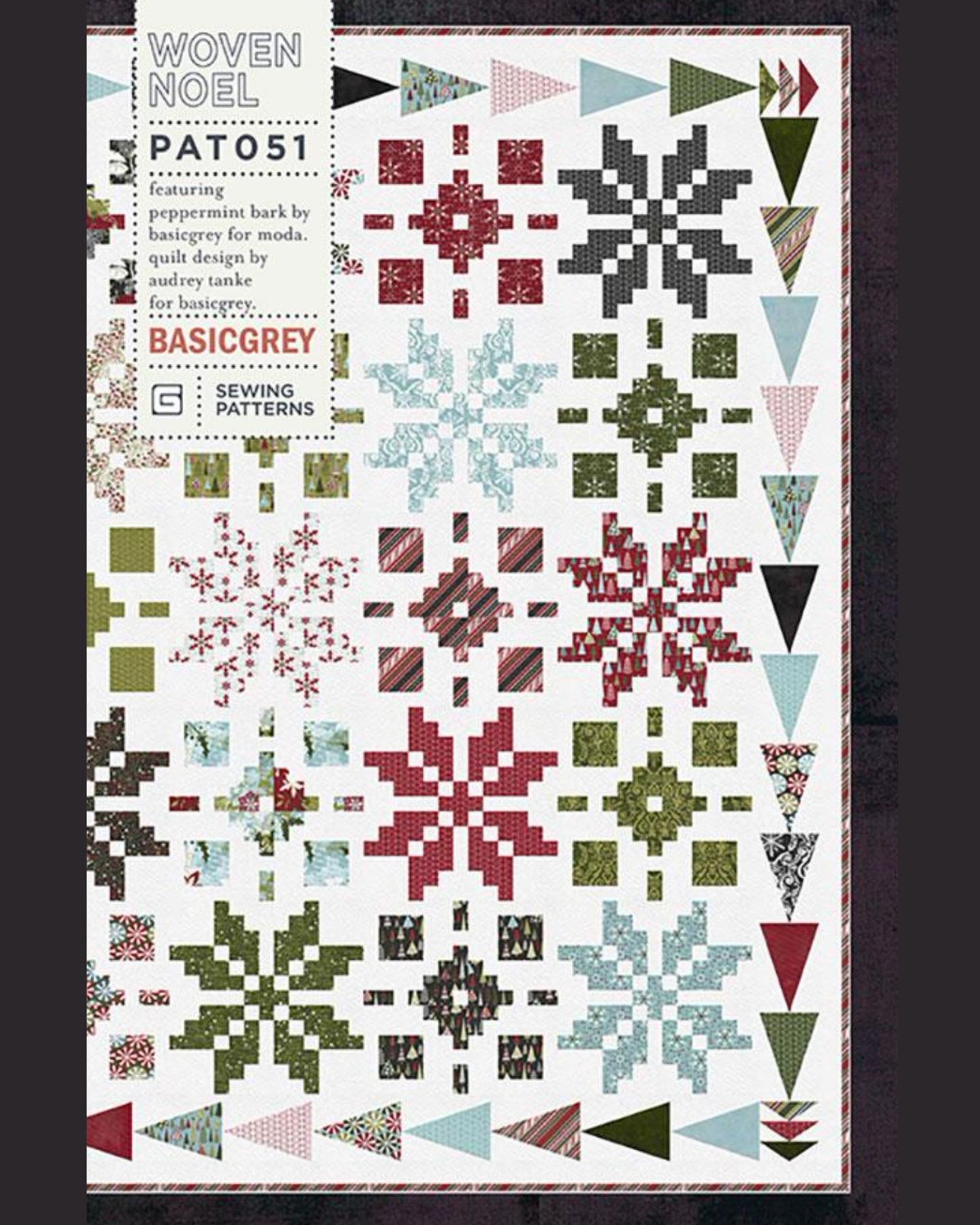 Woven Noel Quilt Pattern, by Basic Grey, PAT051, Fat Quarter Friendly Pattern - Good Vibes Quilt Shop