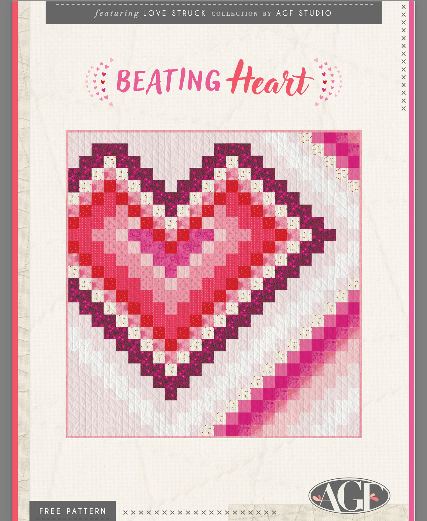 Beating Heart Quilt, an Art Gallery Fabrics FREE Pattern