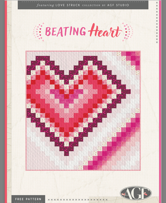 Beating Heart Quilt, an Art Gallery Fabrics FREE Pattern