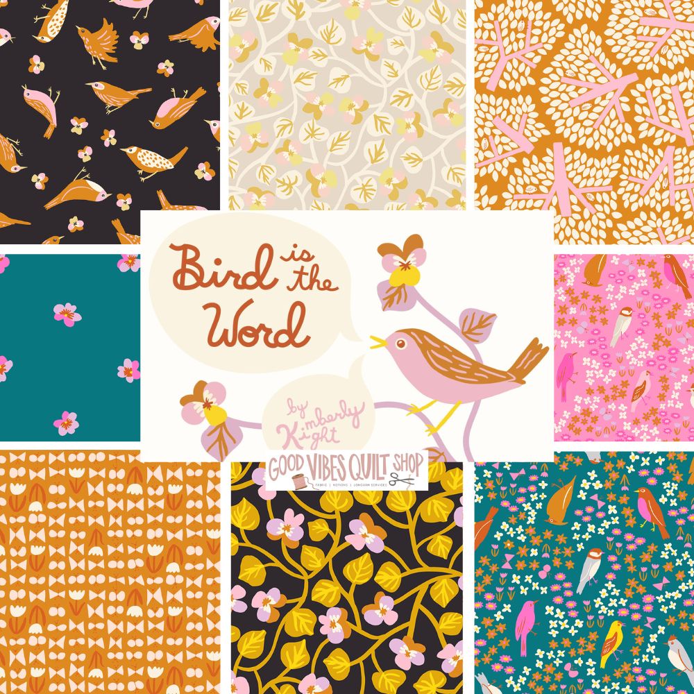 Bird Is The Word, designed by Kimberly Kight for Ruby Star Society, 26 skus RS3076FQ PREORDER - Good Vibes Quilt Shop