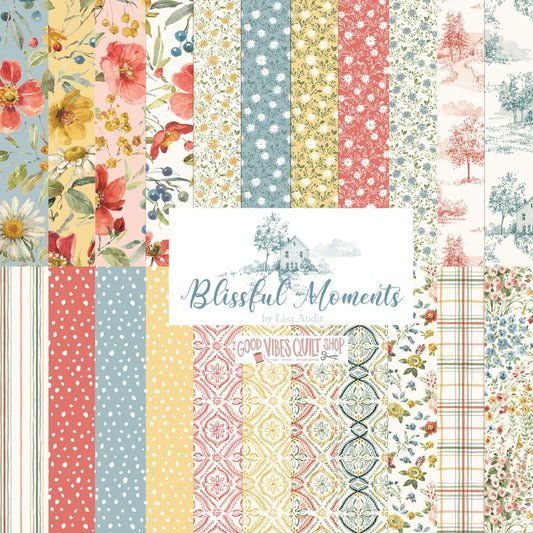 Blissful Moments by Lisa Audit, Meadow C18192 Cream, Sold by the 1/2 Yard, PREORDER