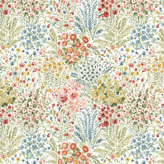 Blissful Moments by Lisa Audit, Meadow C18192 Cream, Sold by the 1/2 Yard, PREORDER
