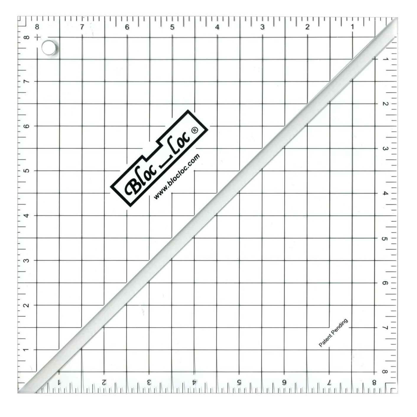 Loc Block Ruler Half Square Triangle (HST) Bloc Loc Ruler Set, 8.5
