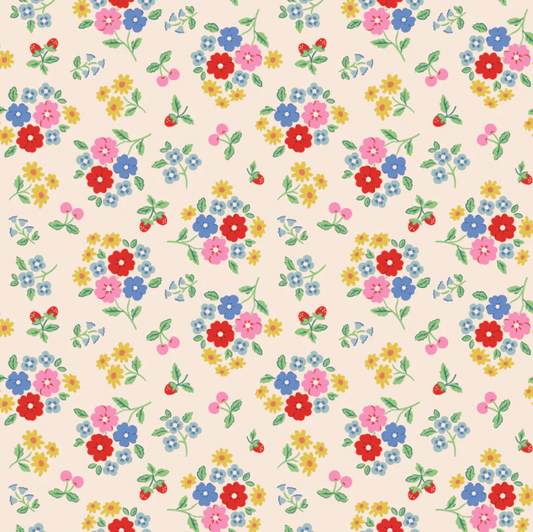 Bluebells and Buttercups, Bluebells and Buttercups White, BL26862, Sold by the 1/2 Yard, PREORDER
