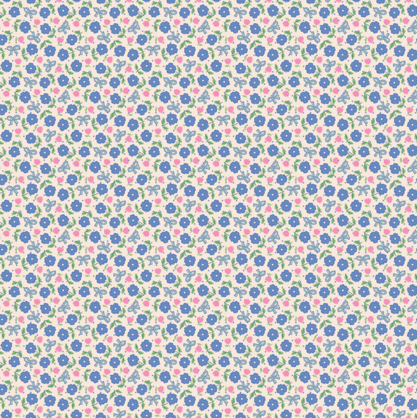 Bluebells and Buttercups, Hey Darlin Periwinkle, BL26869, Sold by the 1/2 Yard, PREORDER