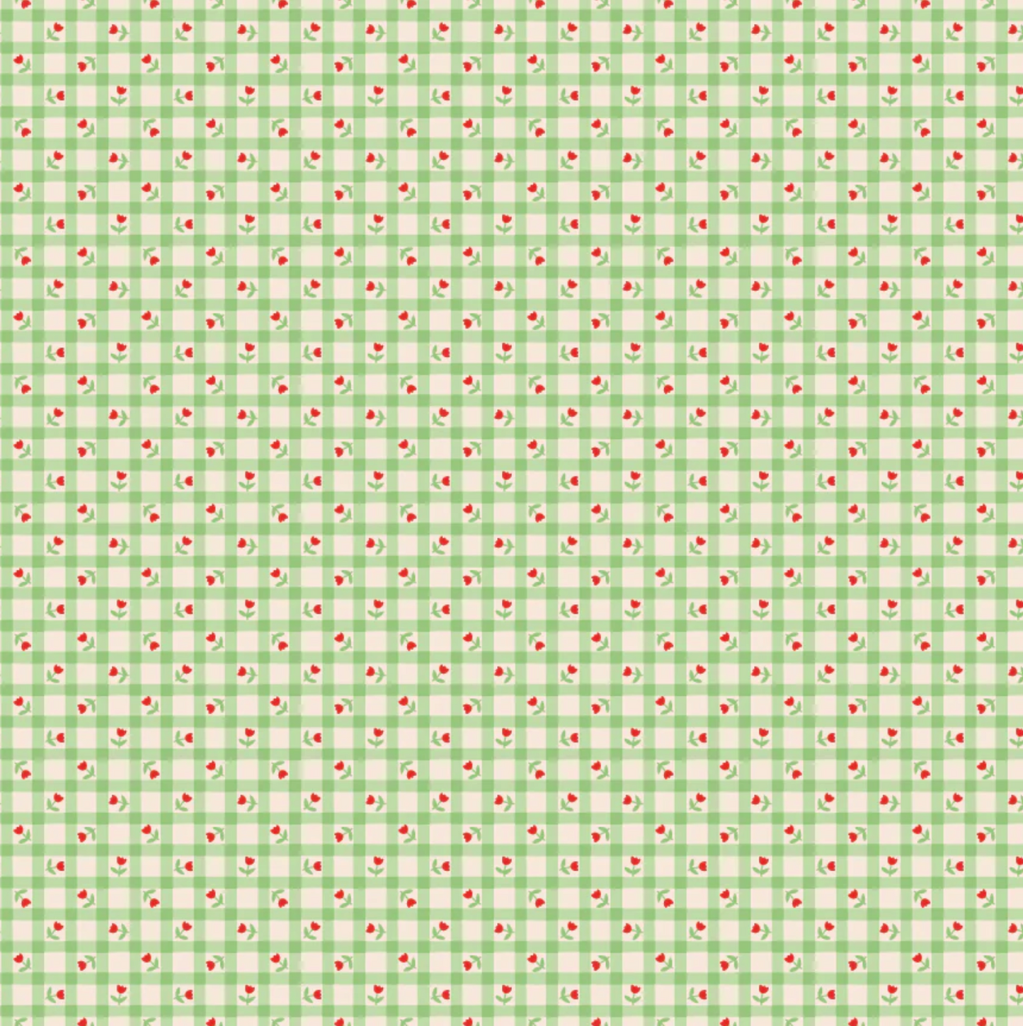 Bluebells and Buttercups, Tulip Kisses Mint, BL26876, Sold by the 1/2 Yard, PREORDER