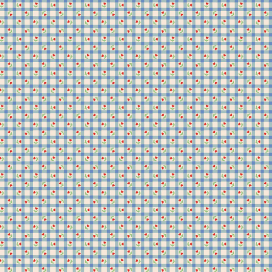 Bluebells and Buttercups, Tulip Kisses Blue, BL26878, Sold by the 1/2 Yard, PREORDER