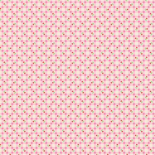 Bluebells and Buttercups, Tulip Kisses Pink, BL26877, Sold by the 1/2 Yard, PREORDER