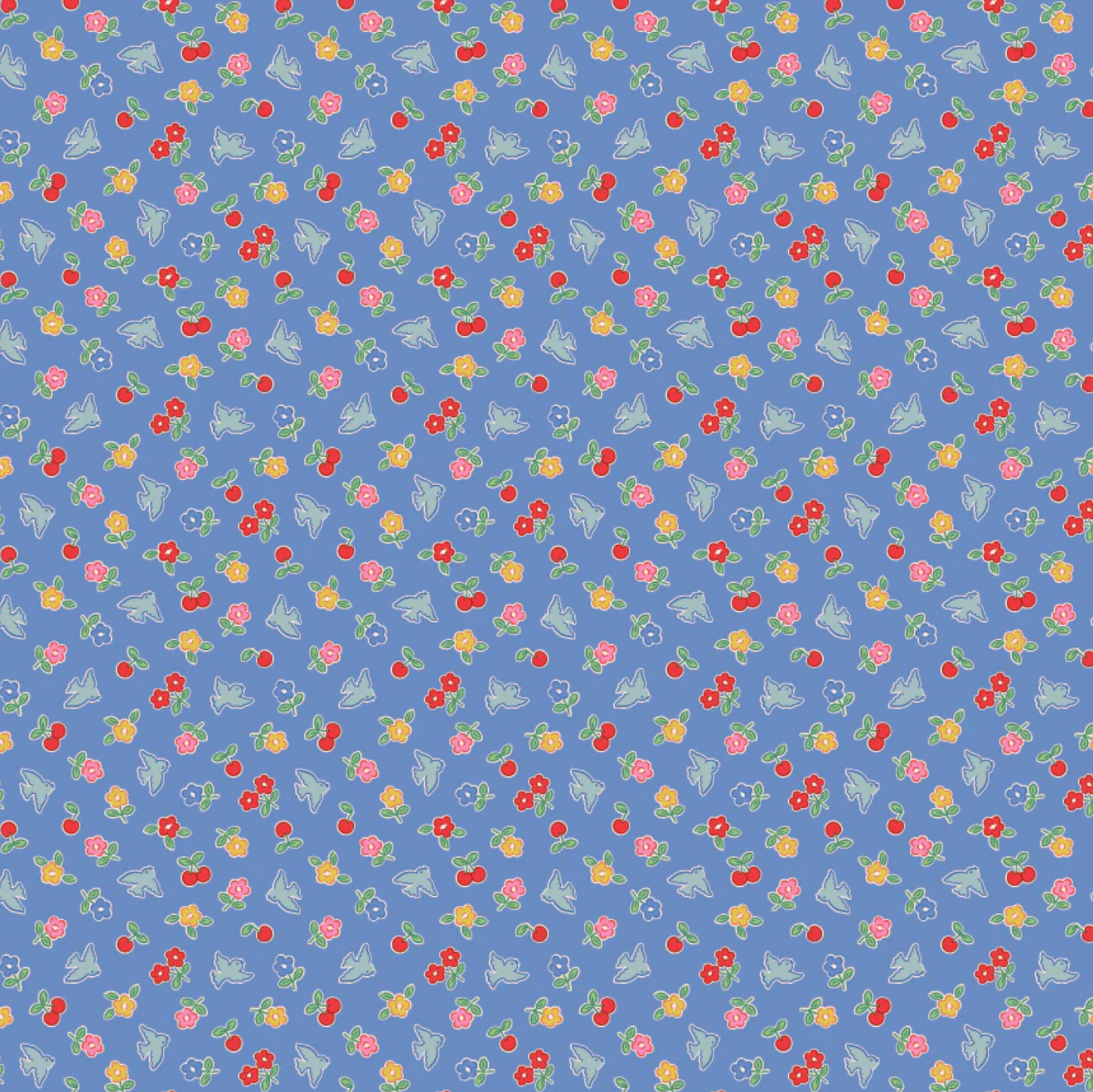 Bluebells and Buttercups, Cheery Bluebird Sky, BL26875, Sold by the 1/2 Yard, PREORDER - Good Vibes Quilt Shop