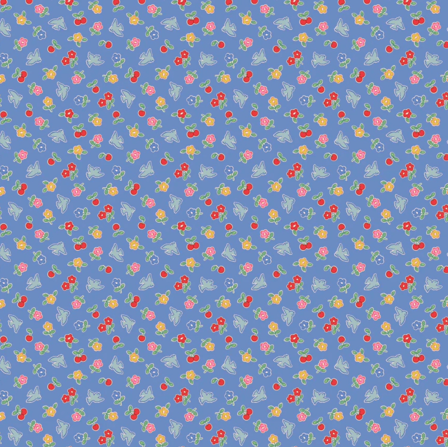 Bluebells and Buttercups, Cheery Bluebird Sky, BL26875, Sold by the 1/2 Yard, PREORDER - Good Vibes Quilt Shop