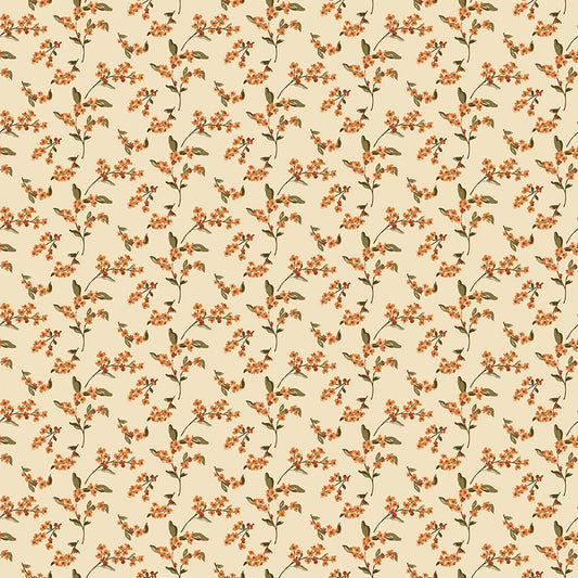 Bountiful Fabric, Bittersweet C17865 Ivory, Sold by the 1/2 Yard, PREORDER