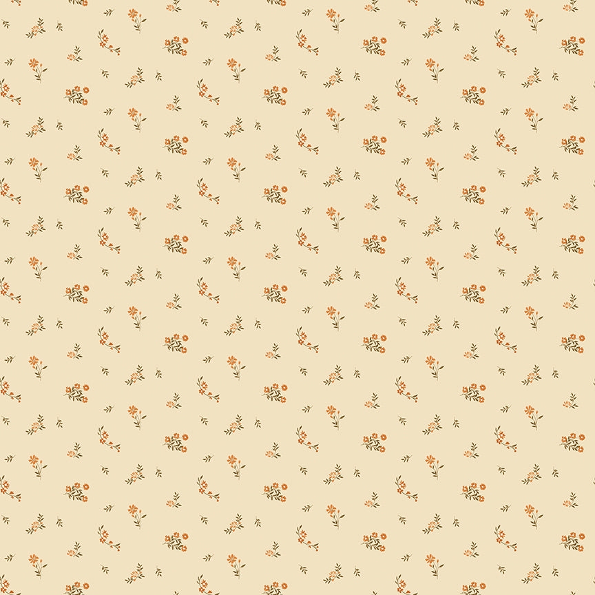 Bountiful Fabric, Flower Toss C17866 Ivory, Sold by the 1/2 Yard, PREORDER - Good Vibes Quilt Shop
