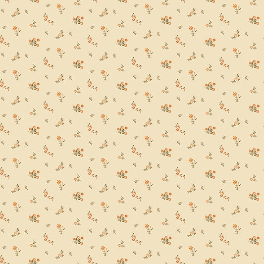 Bountiful Fabric, Flower Toss C17866 Ivory, Sold by the 1/2 Yard, PREORDER