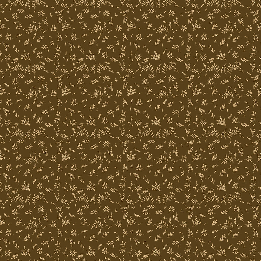 Bountiful Fabric, Leaves C17868 Brown, Sold by the 1/2 Yard, PREORDER - Good Vibes Quilt Shop