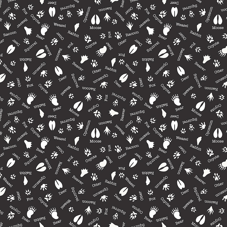 Into the Woods,  C11394 Black, sold by the 1/2 yard