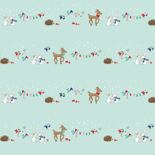 Pixie Noel 2 by Tasha Noel a Riley Blake Designs Collection, Mint Animals, Sold by the 1/2 yard - Good Vibes Quilt Shop