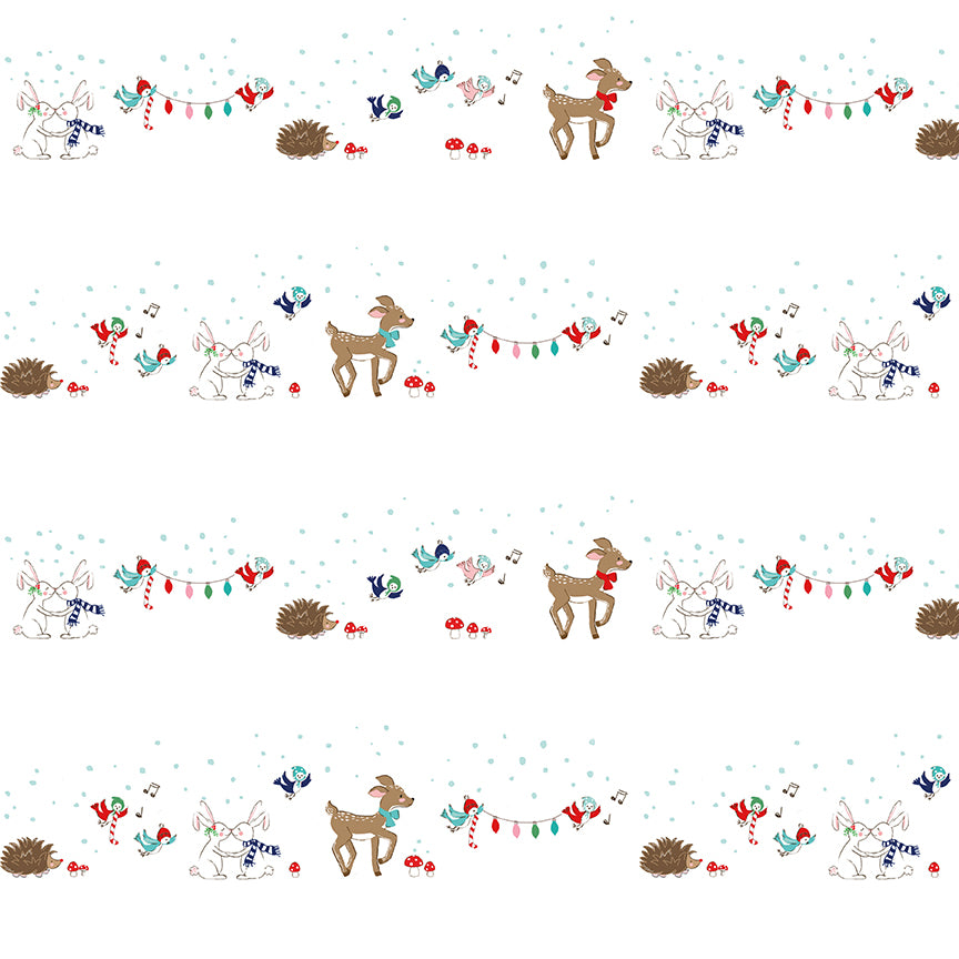 Pixie Noel 2 by Tasha Noel a Riley Blake Designs Collection, White Animals, Sold by the 1/2 yard - Good Vibes Quilt Shop