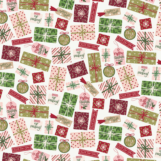 Christmas Village by Katherine Lenius, Off-White Pretty Presents - Good Vibes Quilt Shop