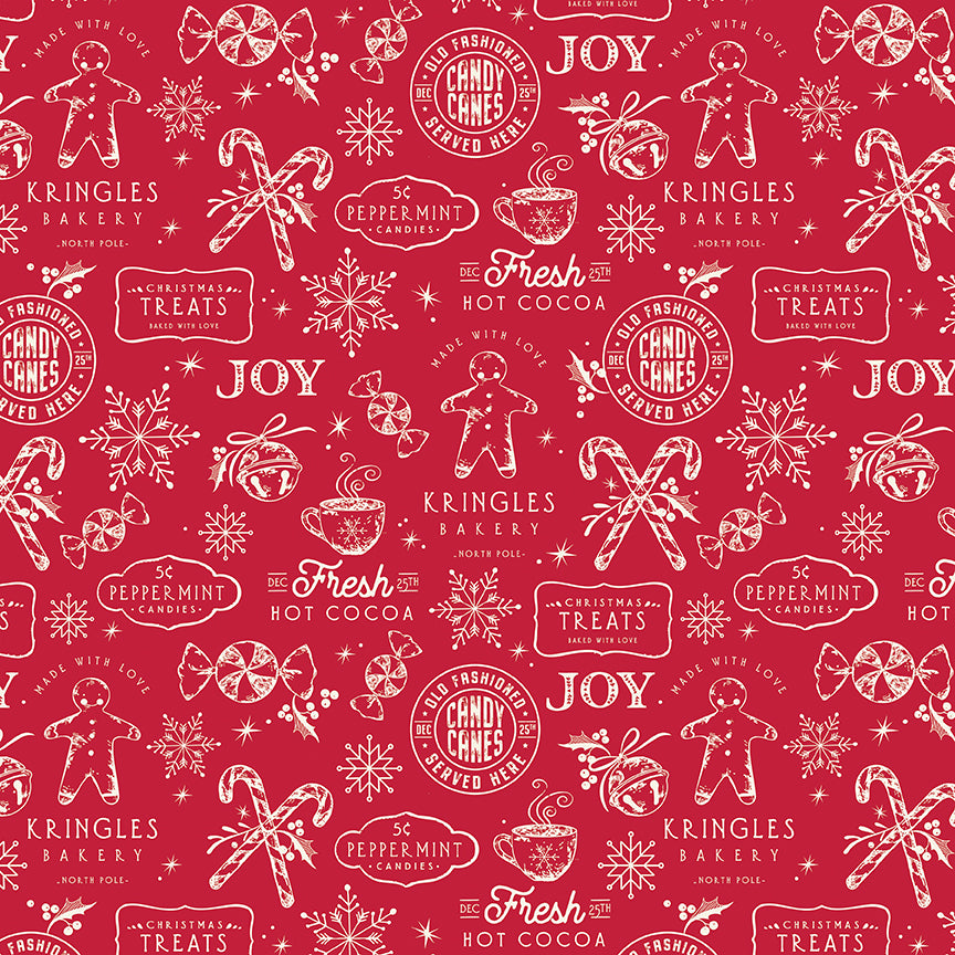 Merry Little Christmas, by My Mind's Eye, C14841 Red Treats - Good Vibes Quilt Shop