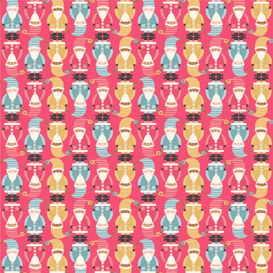 Cuckoo Christmas Fabric by Lori Woods for Poppie Cotton | Gnomies Red CH271211 | Sold by the 1/2 Yard | PREORDER!