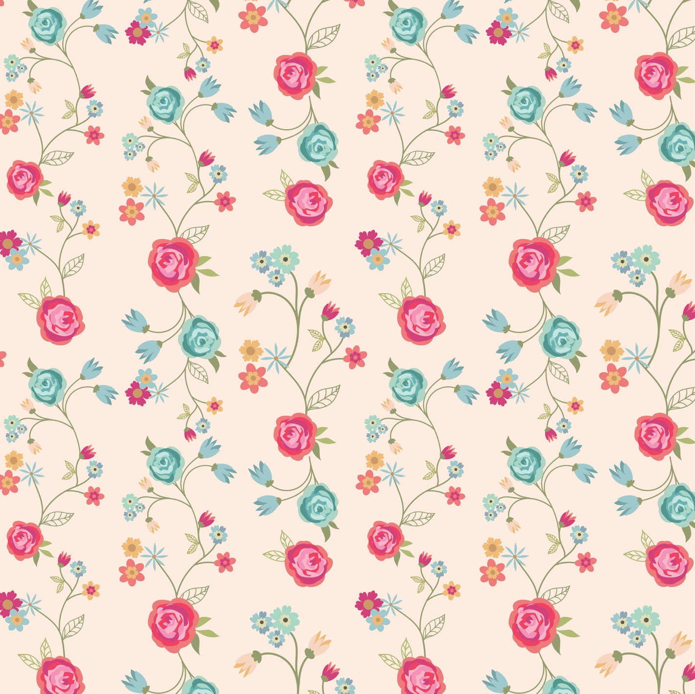 Calico Cowgirls, Floral & Vines Natural, CW24819, sold by 1/2 yard, *PREORDER - Good Vibes Quilt Shop