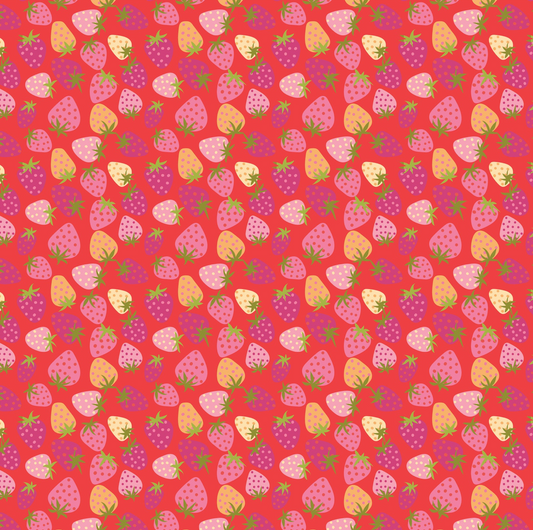 Calico Cowgirls, Strawberry Pie Red, CW24808, sold by 1/2 yard, *PREORDER