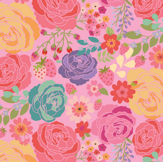 Calico Cowgirls, Texas Rose Pink, CW24803, sold by 1/2 yard, *PREORDER