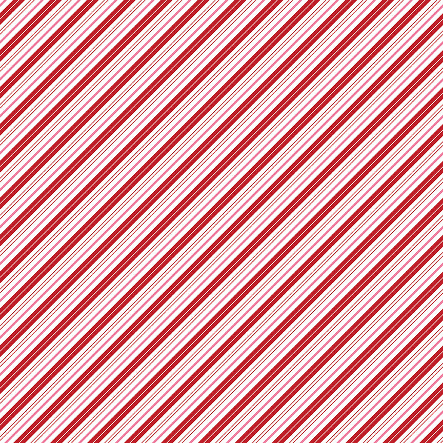 Claus and Co, Candy Cane Stripes, C17747 Red, Sold by the 1/2 Yard, PREORDER!