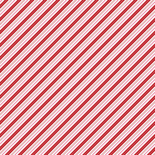 Claus and Co, Candy Cane Stripes, C17747 Red, Sold by the 1/2 Yard, PREORDER!