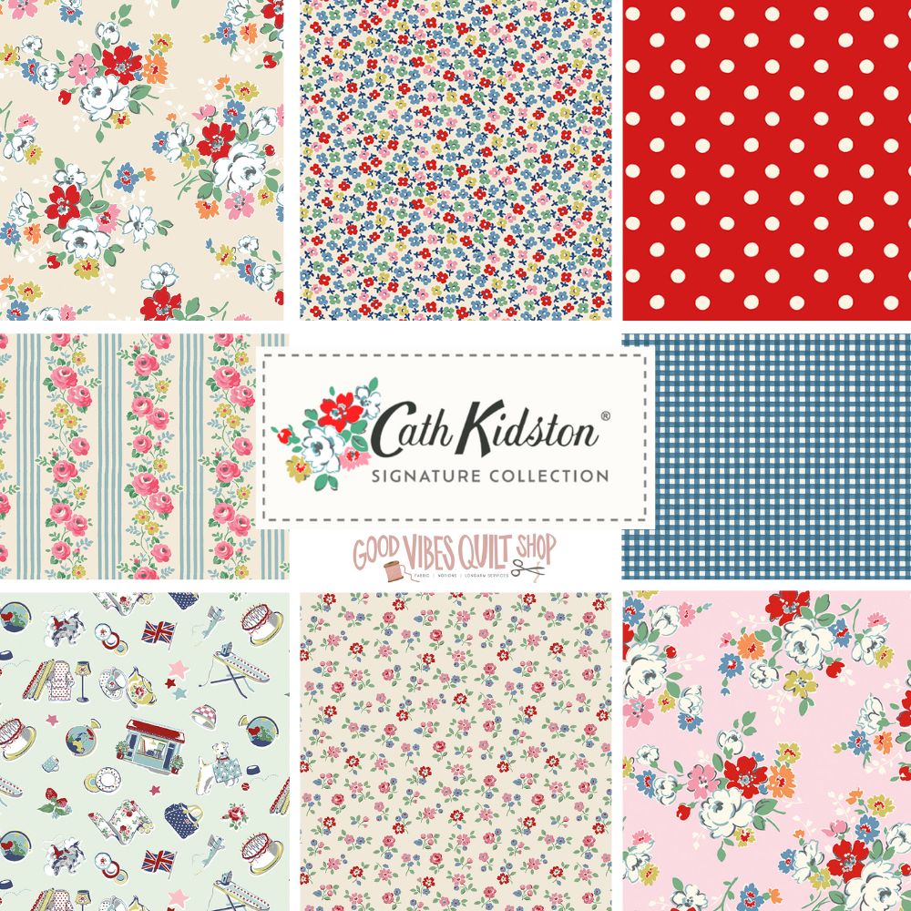 Cath Kidston, Teeny One, C18376-Blue, Sold by the 1/2 Yard, PREORDER - Good Vibes Quilt Shop