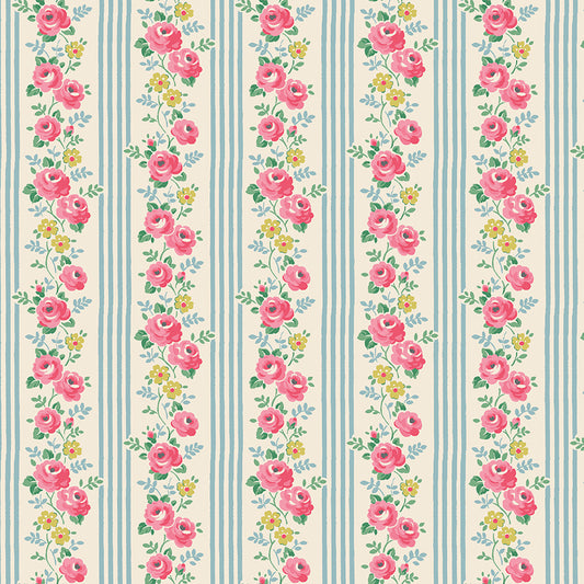 Cath Kidston, Stripe, C18372-Blue, Sold by the 1/2 Yard, PREORDER