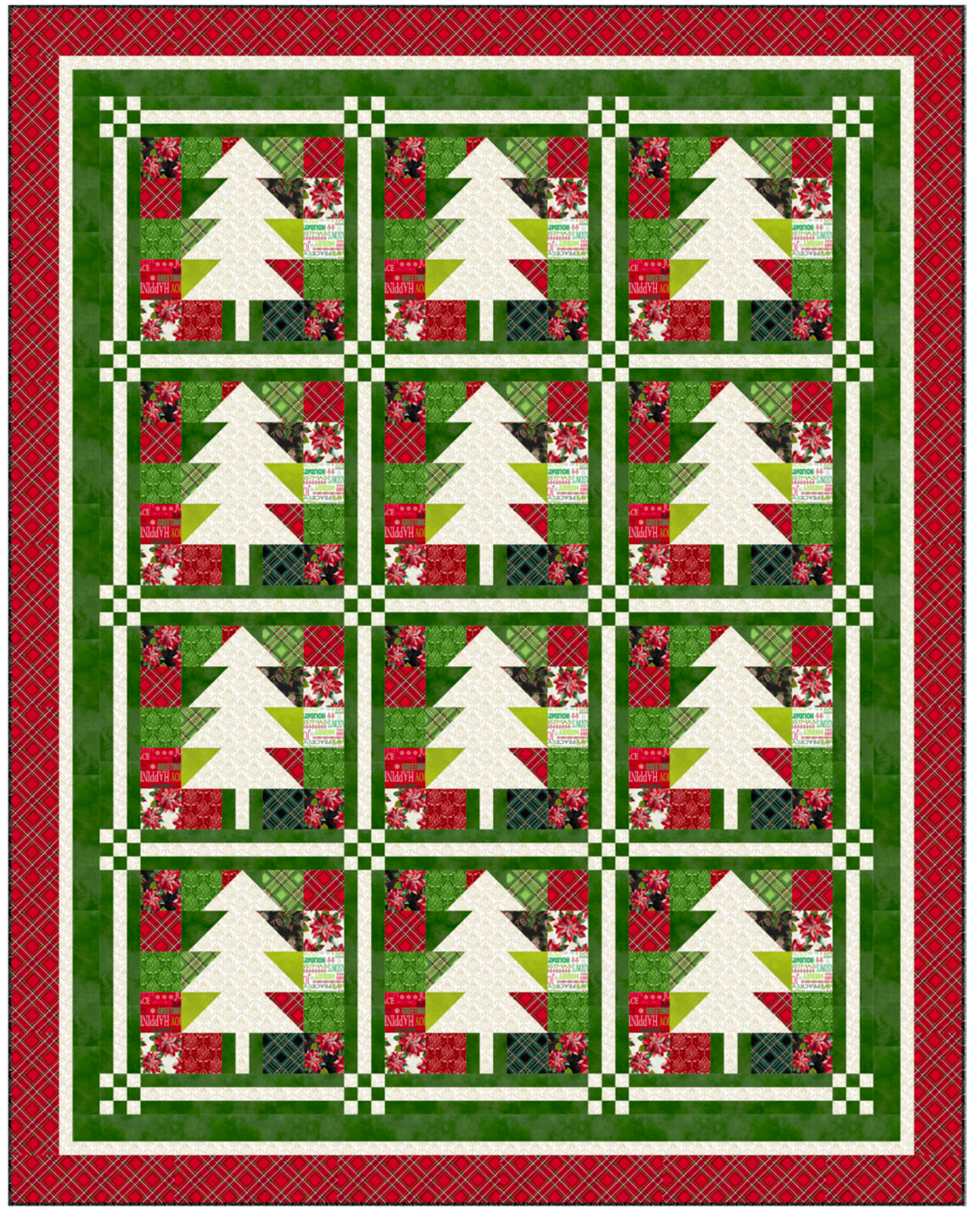 Cheerful Pine Quilt, a Windham Fabrics FREE Pattern