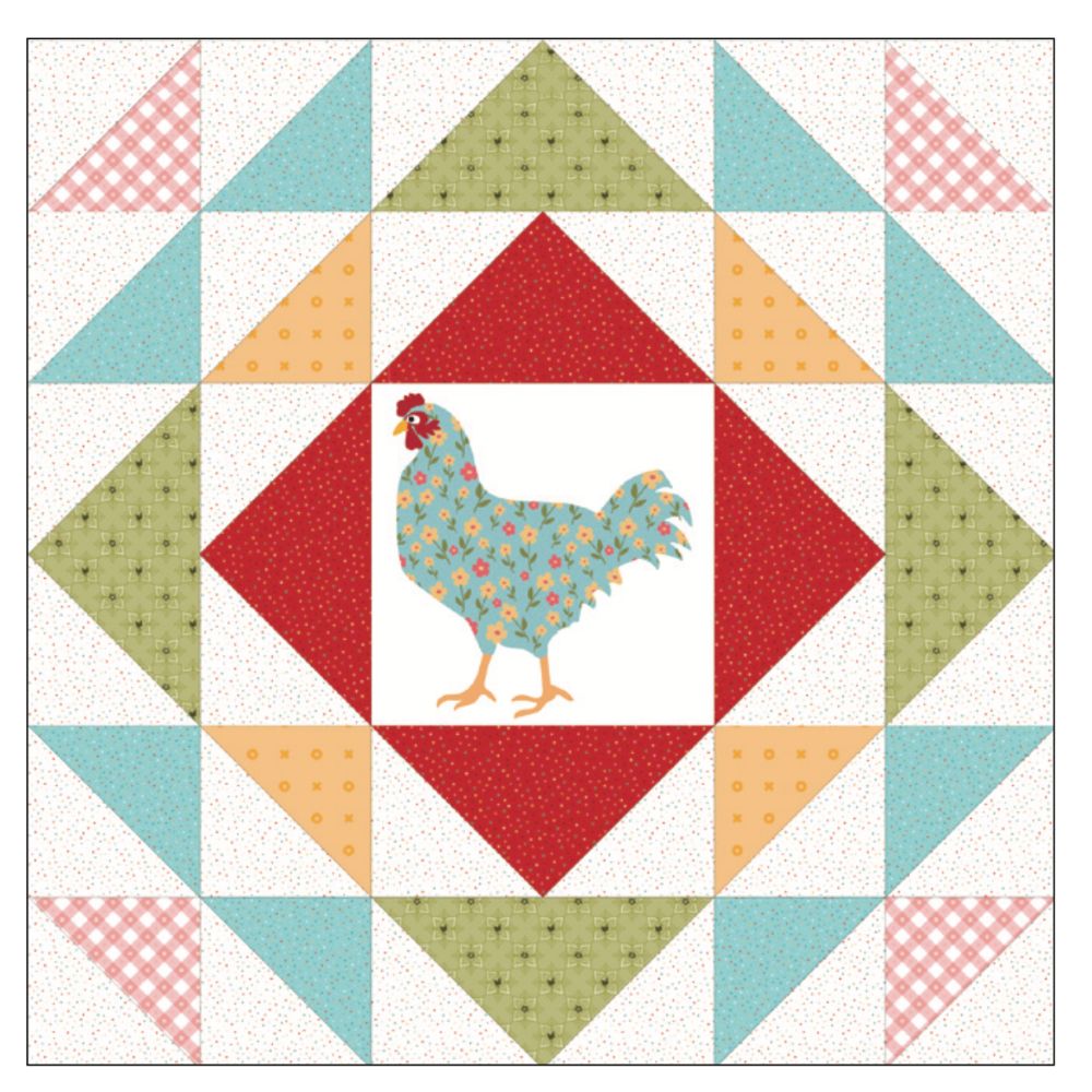 Chicken Pillow, a Poppie Cotton FREE Pattern