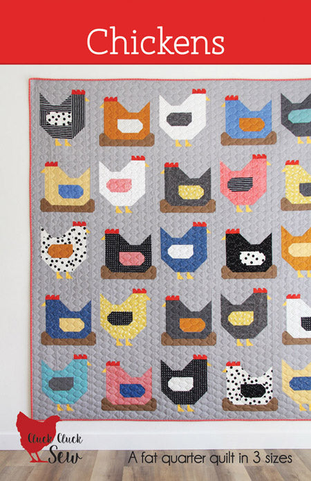 Chickens quilt pattern by Cluck Cluck Sew CCS 185 front cover