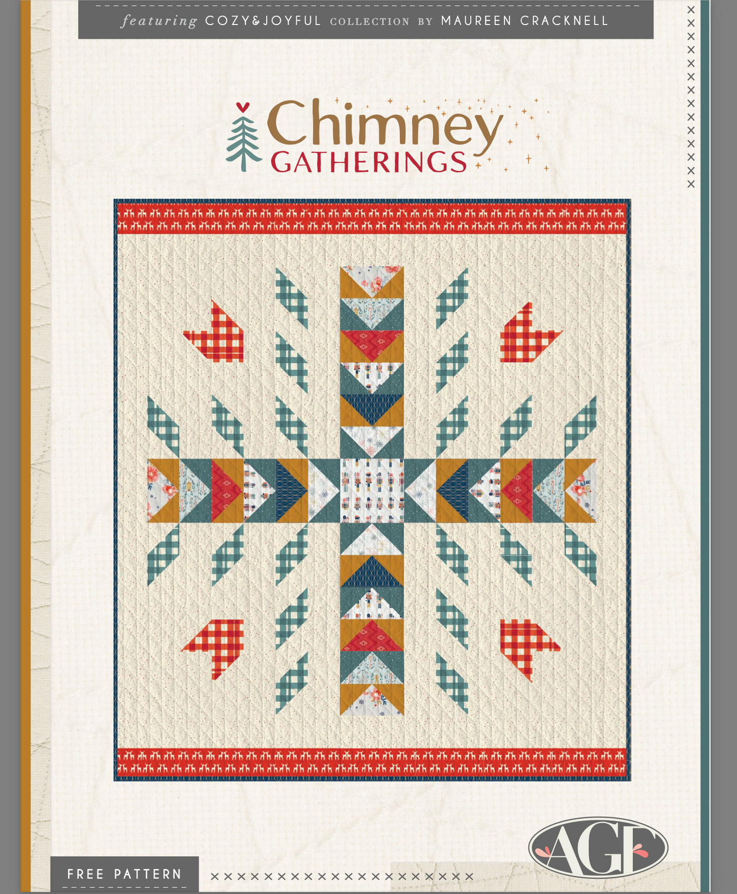 Chimney Gatherings Quilt, an Art Gallery Fabrics FREE Pattern