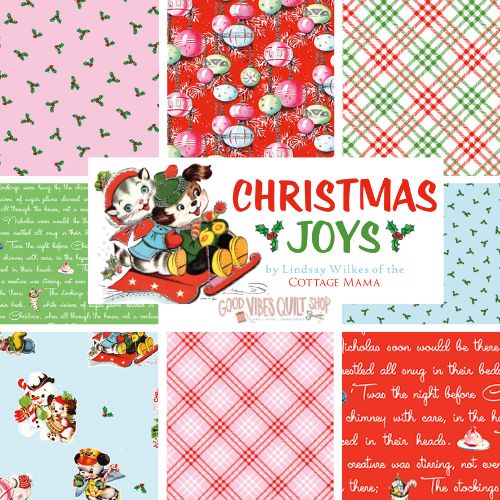 Christmas Joy by Lindsey Wilkes a Riley Blake Designs Collection, Sky Main, Sold by the 1/2 yard - Good Vibes Quilt Shop