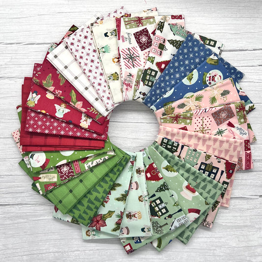 Christmas Village by Katherine Lenius, Fat Quarter Bundle, 24 pieces - Good Vibes Quilt Shop