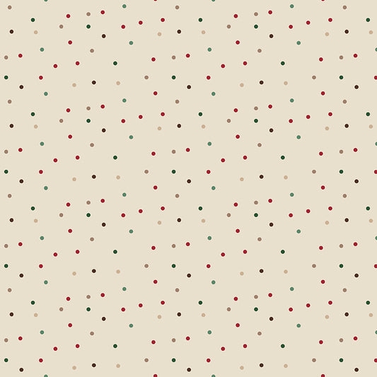 Christmas Time, Dots C17825 Linen, Sold by the 1/2 Yard, PREORDER - Good Vibes Quilt Shop