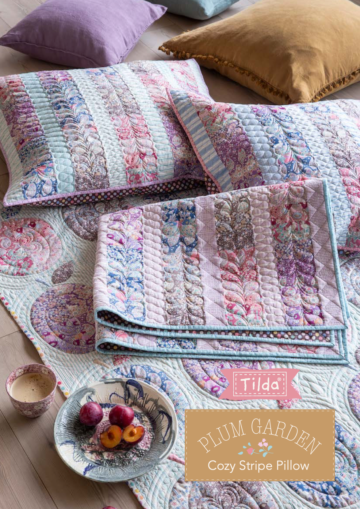 Cosy Stripe Pillow, a Tilda World FREE Pattern