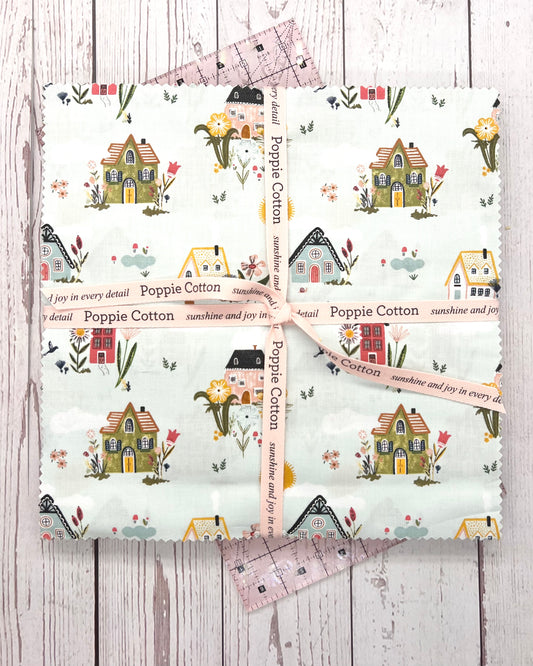 Cottage Charm, 10inch Stacker, 21 prints, 42 pieces - Good Vibes Quilt Shop