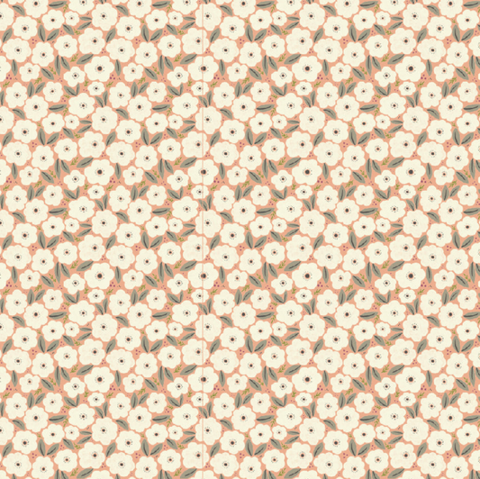 Cottage Charm, Always Anemone Peach, CH24752, sold by the 1/2 yard, *PREORDER - Good Vibes Quilt Shop