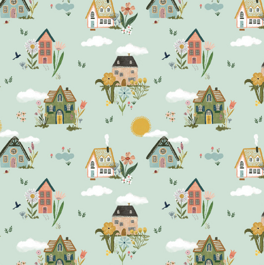 Cottage Charm, Cottage Garden, Blue, CH24740, sold by the 1/2 yard, *PREORDER