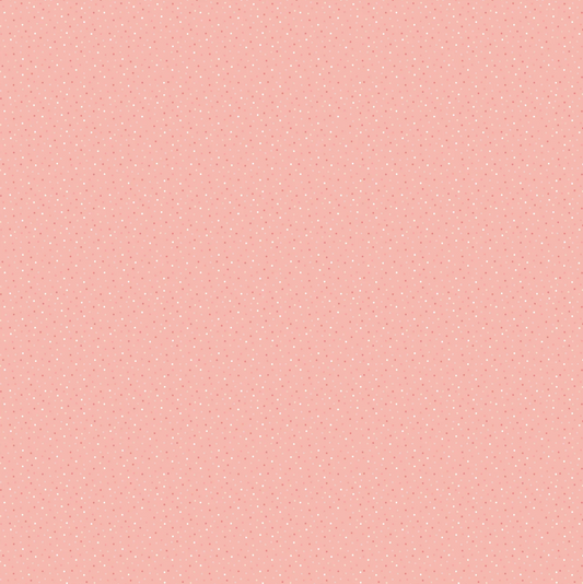 Country Confetti Chantilly Peach fabric by Poppie Cotton, soft peach-colored fabric with a charming confetti pattern, sold by the half yard.