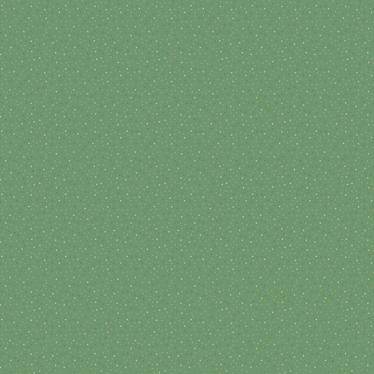 Ivy green fabric with country confetti pattern by Poppie Cotton, sold by the half yard, featuring colorful small confetti designs.