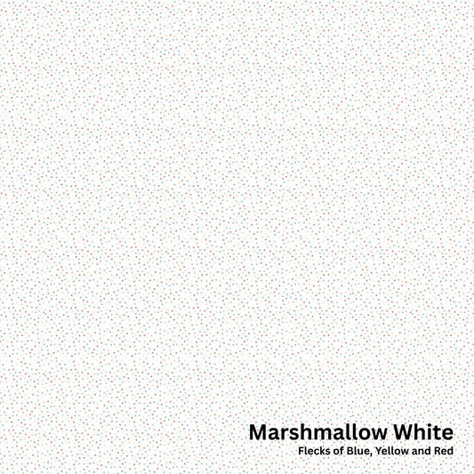 Country Confetti Marshmallow White fabric by Poppie Cotton CC20190