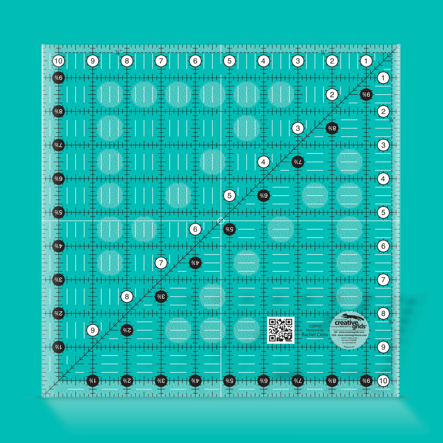 Creative Grids Quilt Ruler 10-1/2in, CGR10