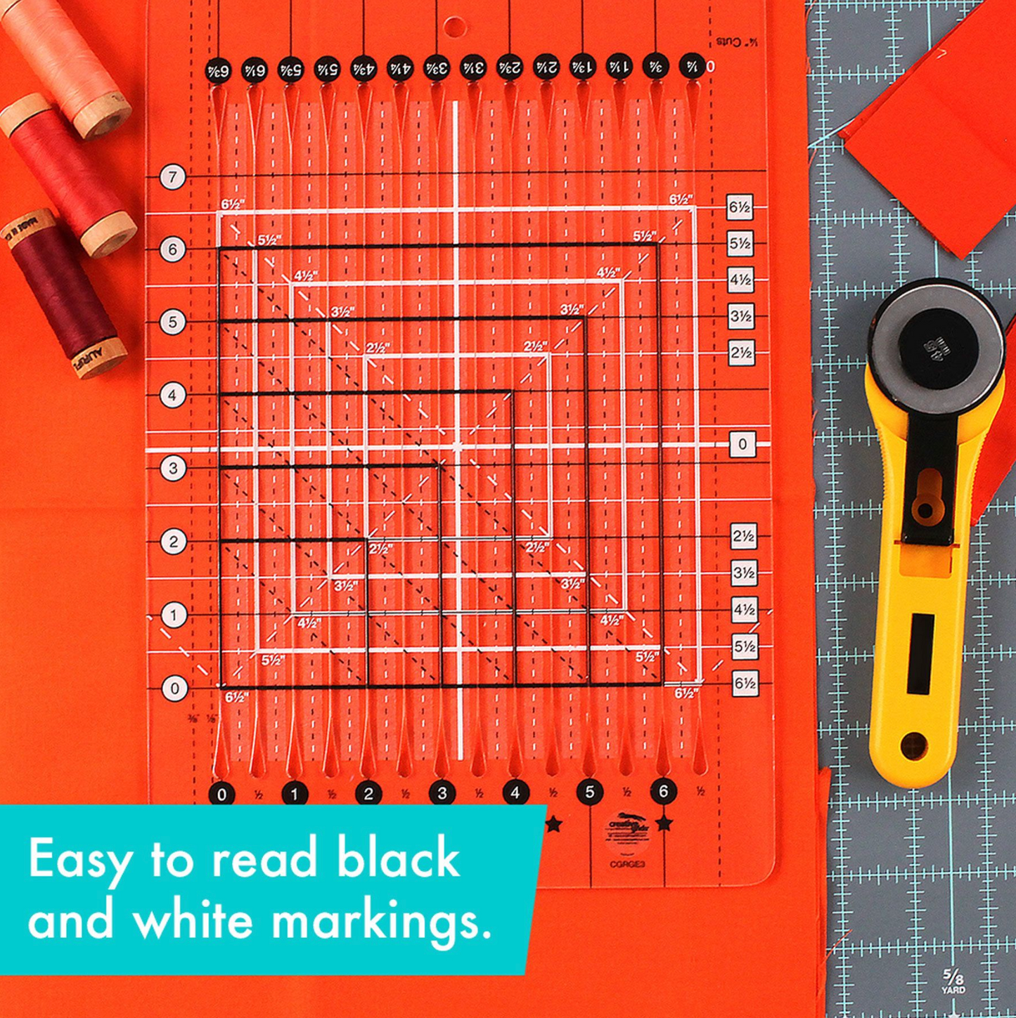 Creative Grids Stripology Mini Quilt Ruler, CGRGE3 - Good Vibes Quilt Shop