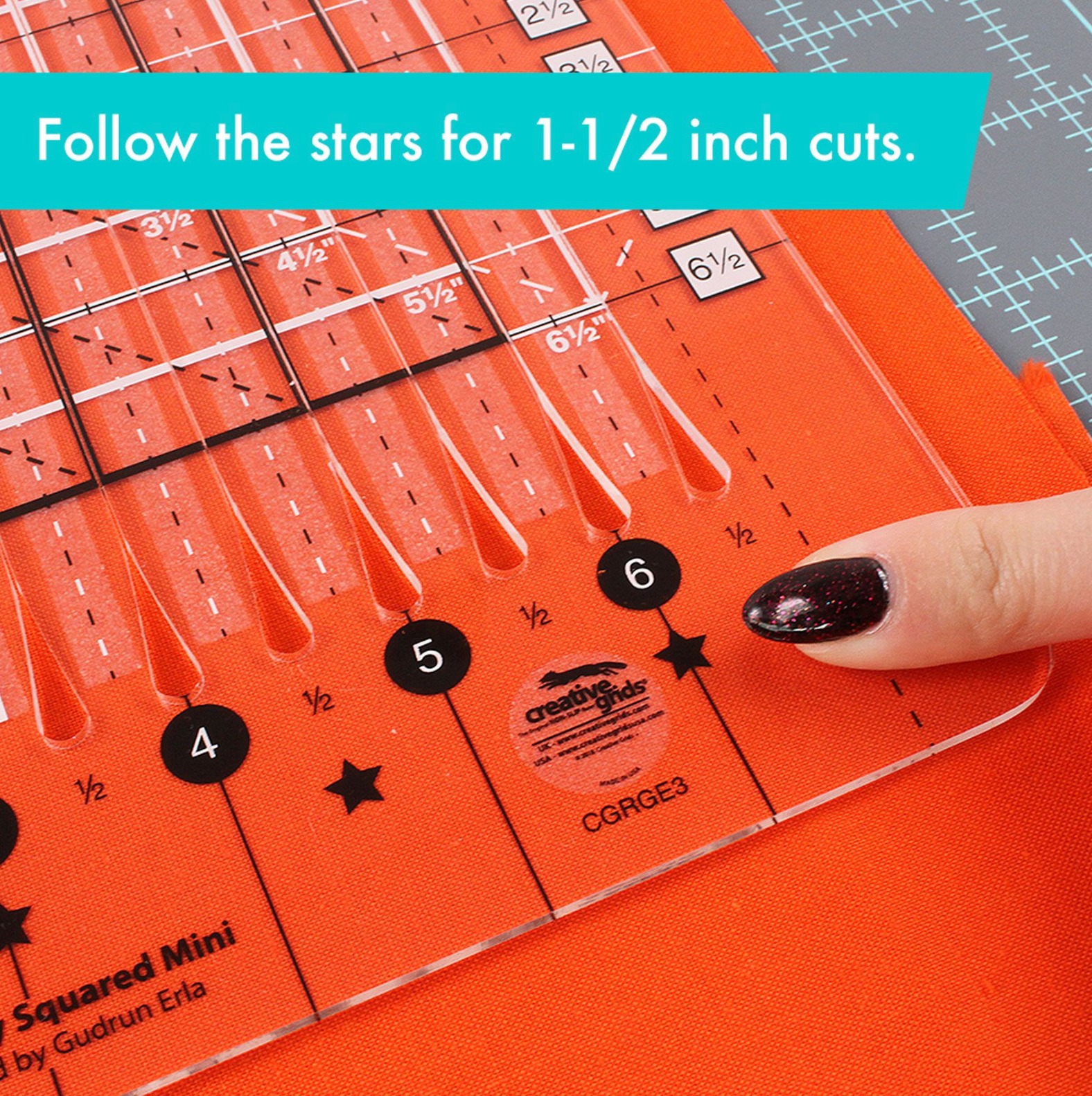 Creative Grids Stripology Mini Quilt Ruler, CGRGE3 - Good Vibes Quilt Shop