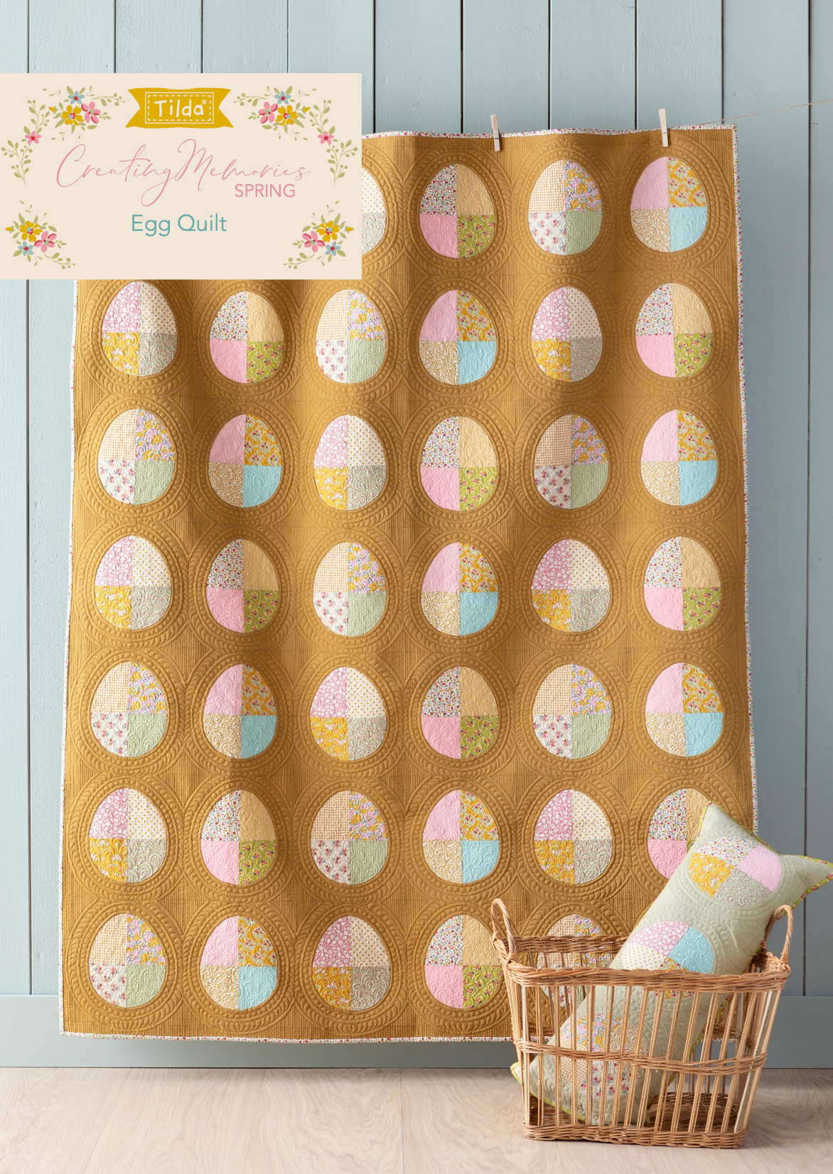 Easter Egg Quilt from the Creating Memories Spring Collection, a Tilda World FREE Pattern